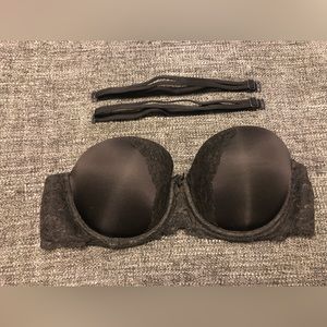 Victoria’s Secret Dream Angels Multi-Way Convertible Strapless Bra, Black, 34C